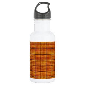 Abstract Crosshatch Orange and Black 532 Ml Water Bottle
