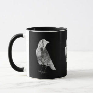 Abstract Crow Art Mug