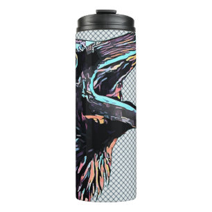 Abstract Crow Bird Original Digital Art Thermal Tumbler