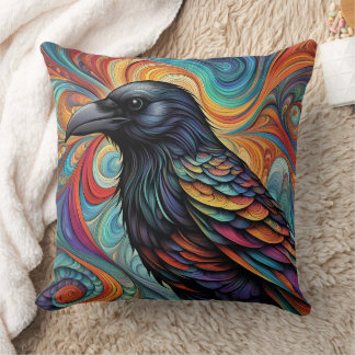ABSTRACT CROW CUSHION