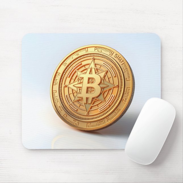 Abstract Crypto Token Mouse Mat (With Mouse)
