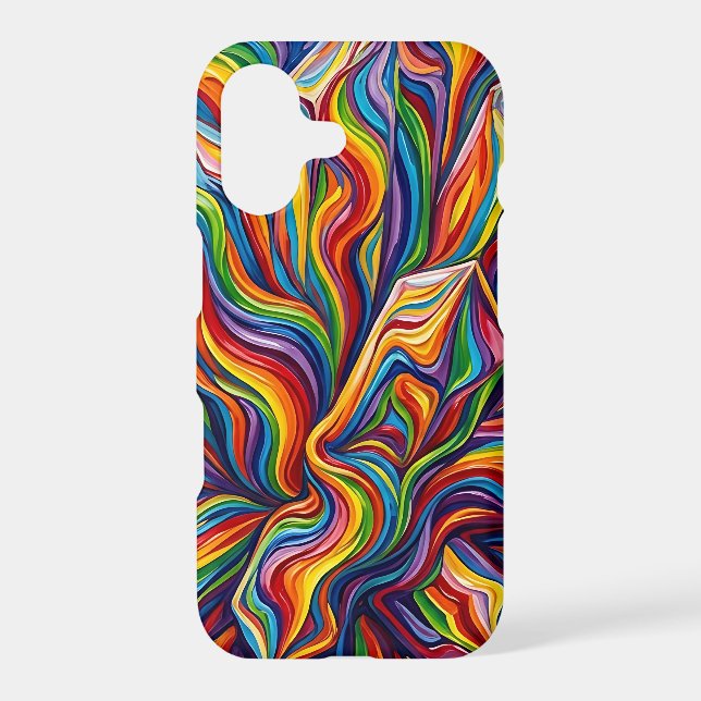 Abstract Crystal Rainbow Melt iPhone Cases (Back)