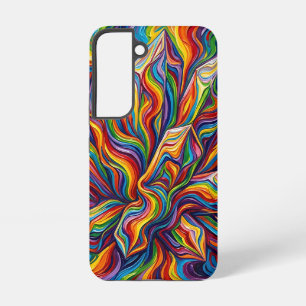 Abstract Crystal Rainbow Melt Samsung Cases