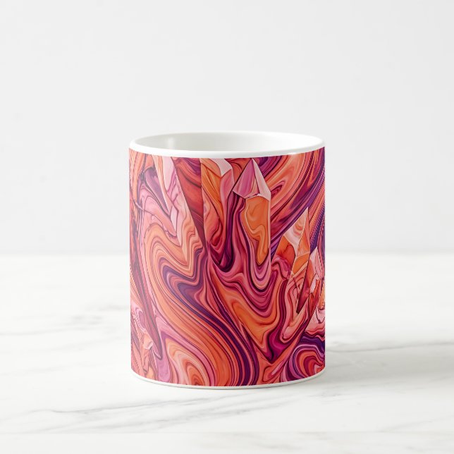 Abstract Crystal Sunset Orange Coffee Mug (Center)