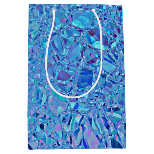 Abstract Crystal Turquoise and Blue Medium Gift Bag