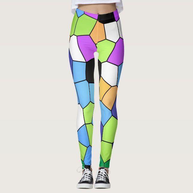 Abstract Crystals Background Leggings (Front)