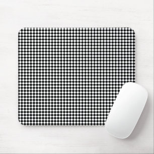 Abstract Cubes Black and white striped Mouse Mat