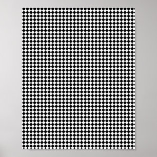 Abstract Cubes Black and white striped Poster