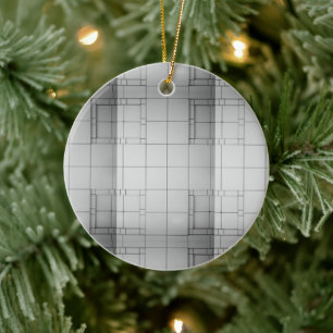 Abstract Cubes Ceramic Tree Decoration