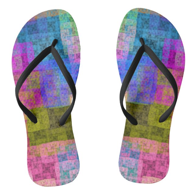 Abstract cubes flip flops (Footbed)