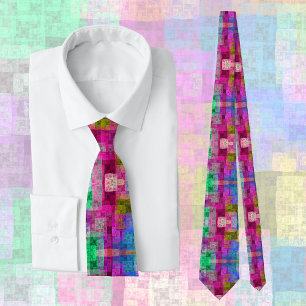 Abstract cubes tie