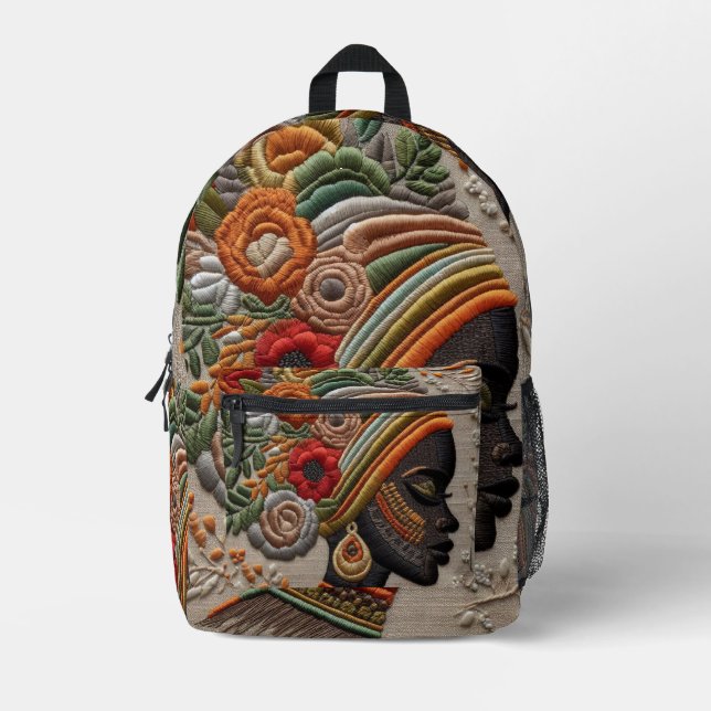 Abstract Cubism Art Backpack – Bold Modernist (Front)