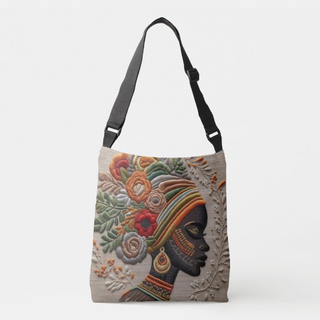 Abstract Cubism Crossbody Bag  (Front)