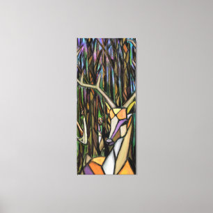 Abstract Cubism Style Painting Canvas Print - Deer