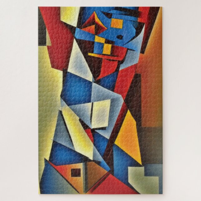 Abstract Cubist Portrait Jigsaw Puzzle (Vertical)