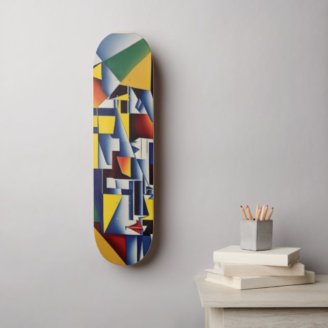 Abstract Cubist Portrait Skateboard (Wall Art)