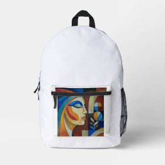 Abstract Cubist Woman Painting Art Backpack