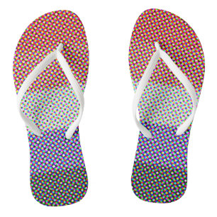 Abstract Cupioromantic Pride Flag Flip Flops