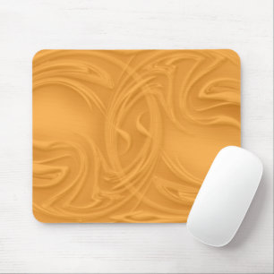 Abstract Curls Over Orange Artwork Mouse Mat