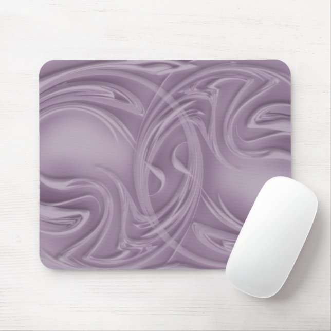 Abstract Curls Over Purple Artwork Mouse Mat (With Mouse)