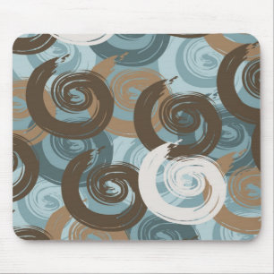 Abstract Curls Teal Mouse Mat