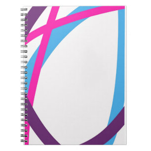 Abstract Curved Lines Pattern Notebook