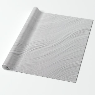 Abstract Curved Waves in white Tones Wrapping Paper