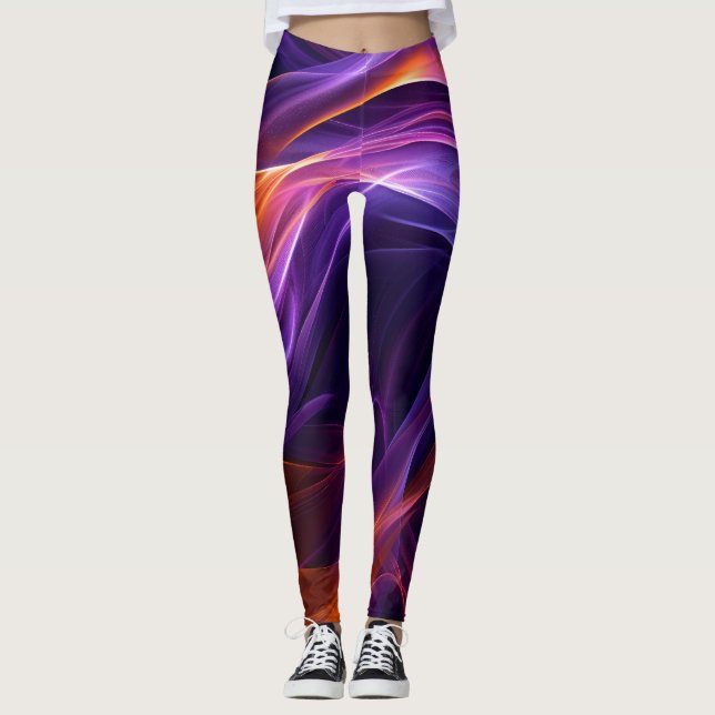 Abstract Curves Leggings (Front)