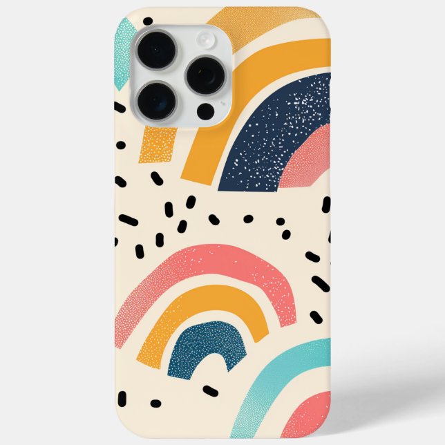 Abstract curving shapes with dashes Case-Mate iPhone case (Back)