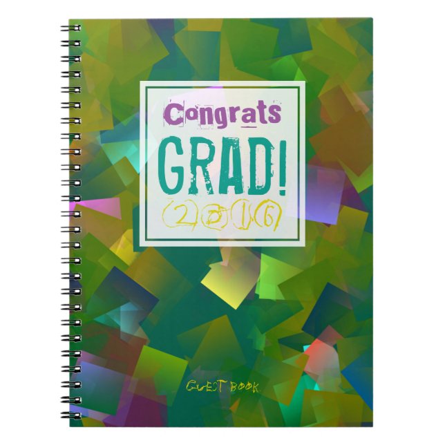 Abstract Custom Graduation Guest Book 6 (Front)