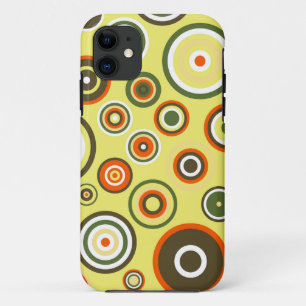 Abstract Cute Circles Pattern   Colourful Vintage iPhone 11 Case