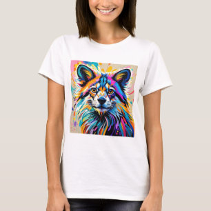 Abstract cute funny happy animal art design bold T-Shirt