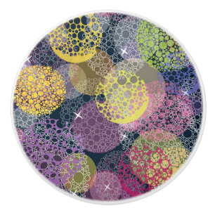 Abstract Cute Polka Dot Circle Ceramic Knob