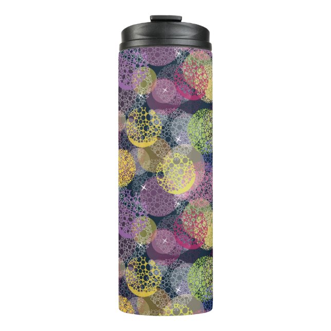 Abstract Cute Polka Dot Circle Thermal Tumbler (Front)