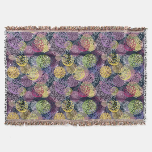 Abstract Cute Polka Dot Circle Throw Blanket (Front)