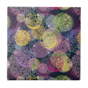 Abstract Cute Polka Dot Circle Tile
