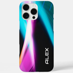Abstract Cyan, Magenta & Black Dynamic iPhone Case