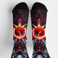 Abstract Cyber Cosmic Guardian Futuristic Robot