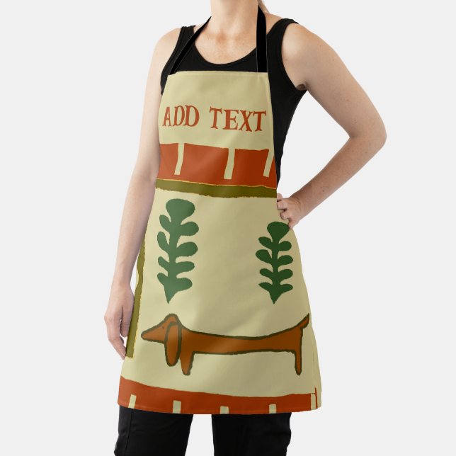 Abstract Dachshund, add text, Apron (Insitu)