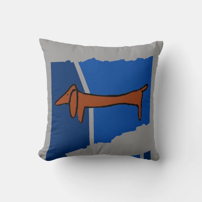 Abstract Dachshund Cushion (Front)