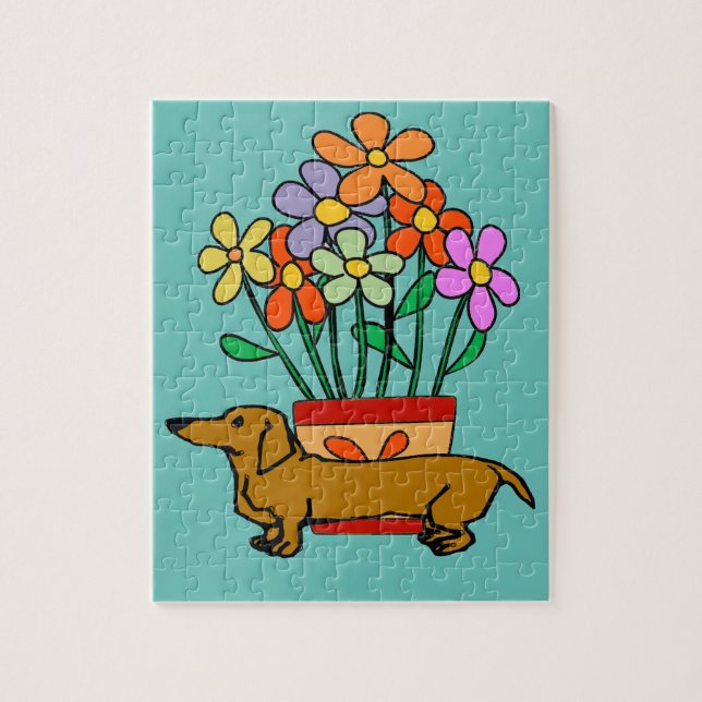 Abstract Dachshund Jigsaw Puzzle (Vertical)