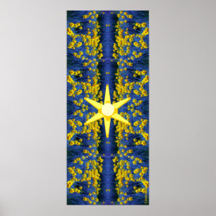 Abstract Daffodil Poster