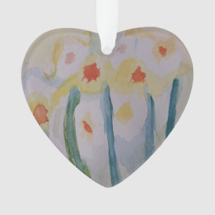 Abstract Daffodils Acrylic Ornament
