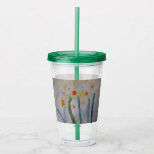 Abstract Daffodils Acrylic Tumbler