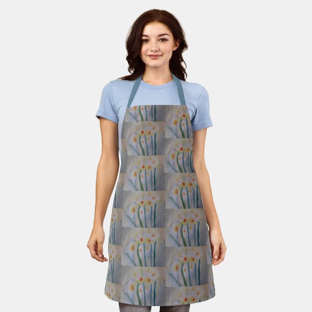 Abstract Daffodils Apron (Worn)
