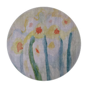 Abstract Daffodils Cutting Board