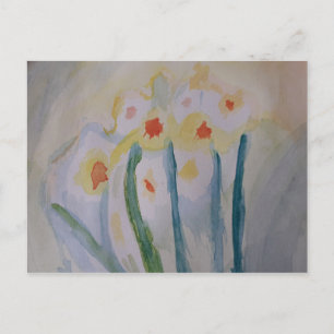 Abstract Daffodils Postcard