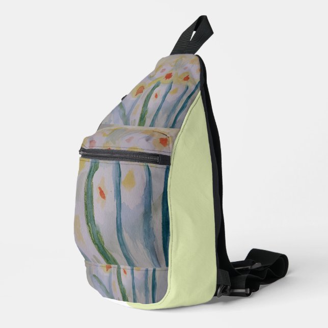 Abstract Daffodils Sling Bag (Right Corner)