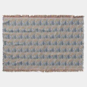 Abstract Daffodils Throw Blanket