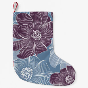 Abstract dahlia flowers: floral seamless. small christmas stocking